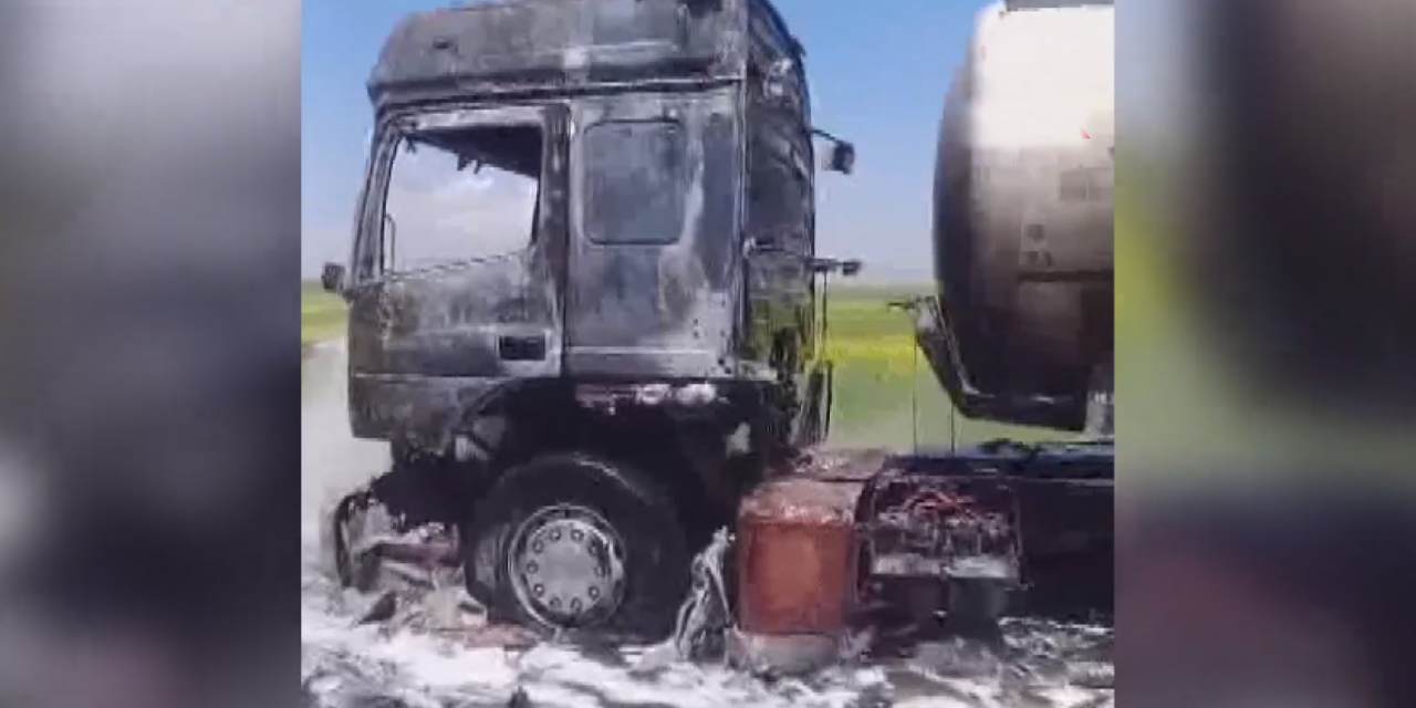 Mardin’de Akaryakıt Yüklü Tanker Yangını: Olası Facia Önlenip Yangın Söndürüldü